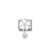 Composable Classic White Flower CZ Pendant Link - Silver - 331814/06