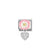 Composable Pink Flower/Yellow CZ Link - Silver - 331814/07