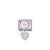 Composable Classic Purple Flower Heart Drop Link - Silver - 331814/10