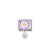 Composable Classic Purple Flower CZ Pendant Link - Silver - 331814/12