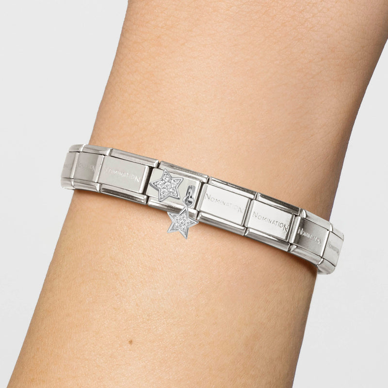 Composable Classic CZ Pave Stars Pendant Link - Silver - 331817/16