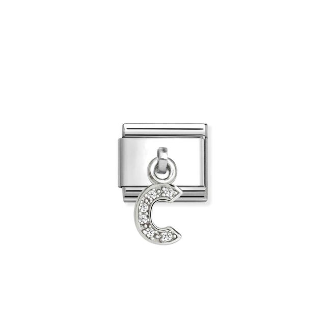 Composable Classic CZ Letter C Pendant Link - Silver - 331818/03
