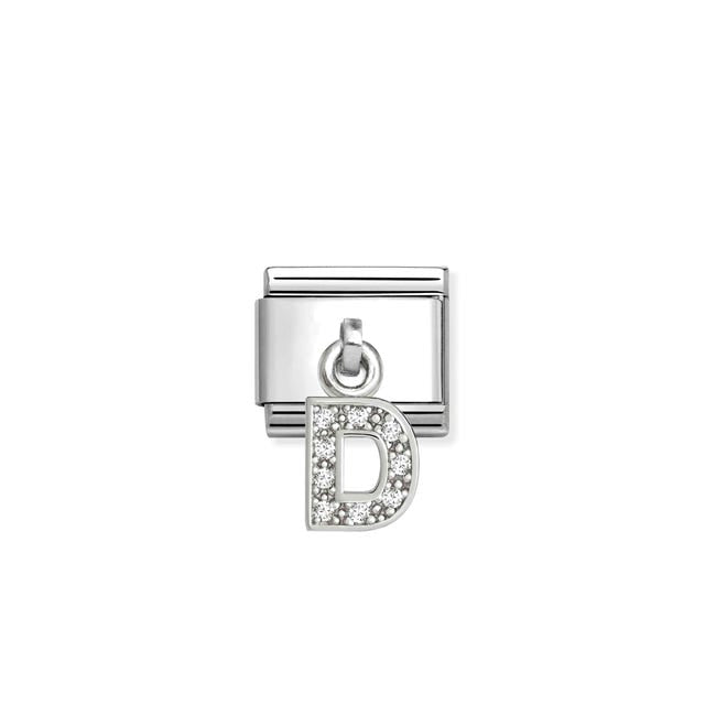 Composable Classic CZ Letter D Pendant Link - Silver - 331818/04