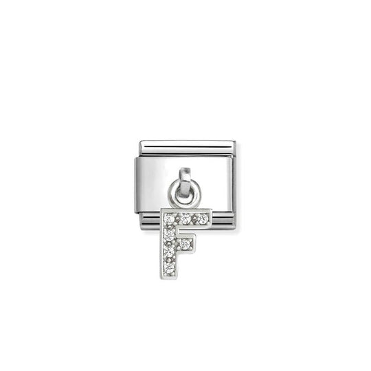 Composable Classic CZ Letter F Pendant Link - Silver - 331818/06