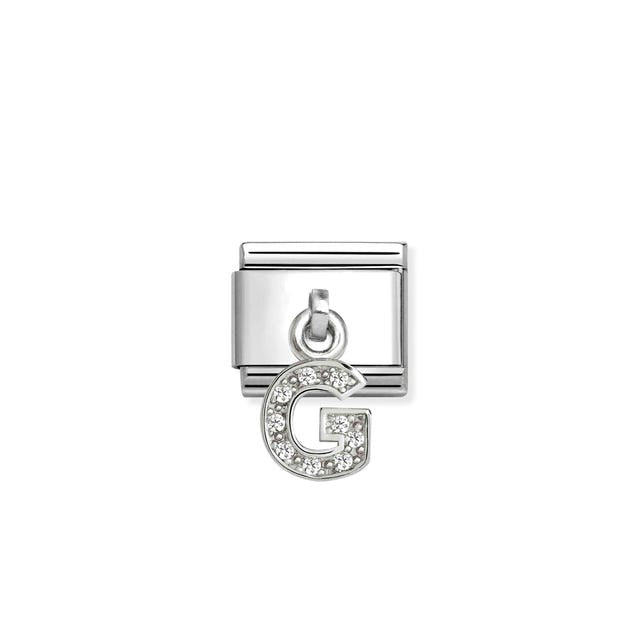 Composable Classic CZ Letter G Pendant Link - Silver - 331818/07