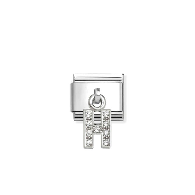 Composable Classic CZ Letter H Pendant Link - Silver - 331818/08