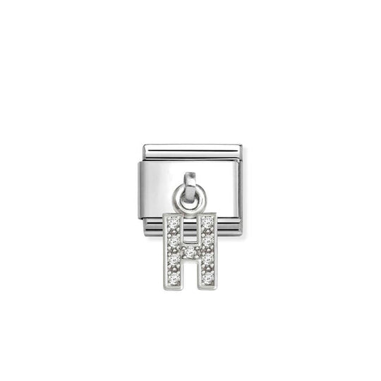 Composable Classic CZ Letter H Pendant Link - Silver - 331818/08