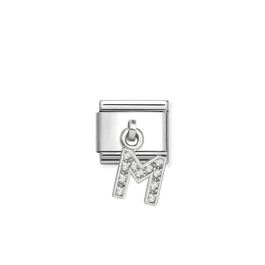 Composable Classic CZ Letter M Pendant Link - Silver - 331818/13