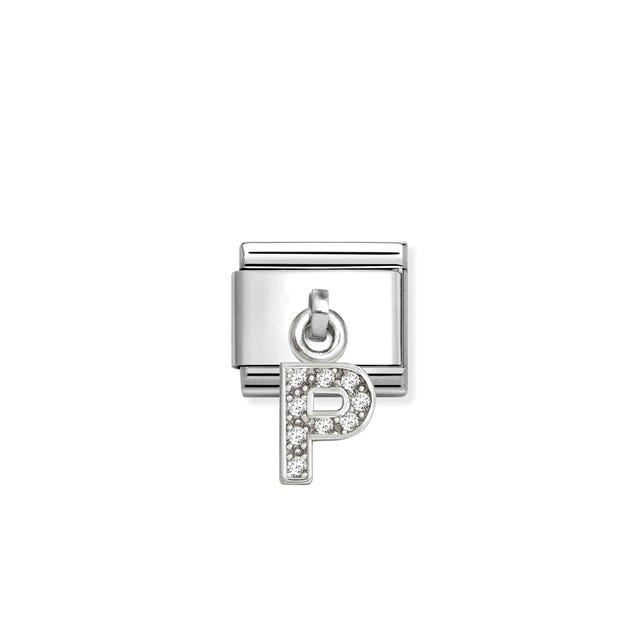 Composable Classic CZ Letter P Pendant Link - Silver - 331818/16