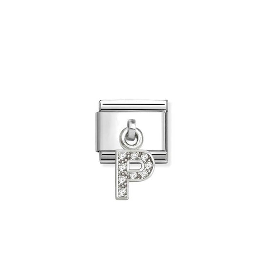 Composable Classic CZ Letter P Pendant Link - Silver - 331818/16
