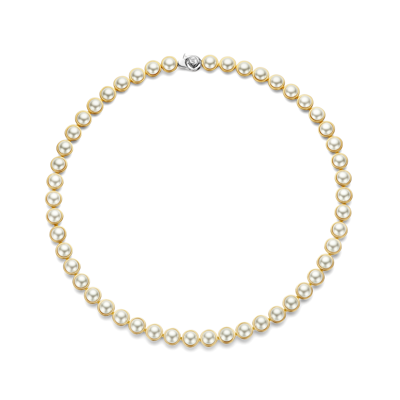 Pearl Necklace - Gold - 34009YP/42