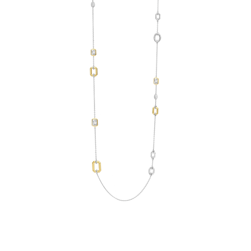 Milano Long Token Necklace - Gold/Silver - 34028ZY/80