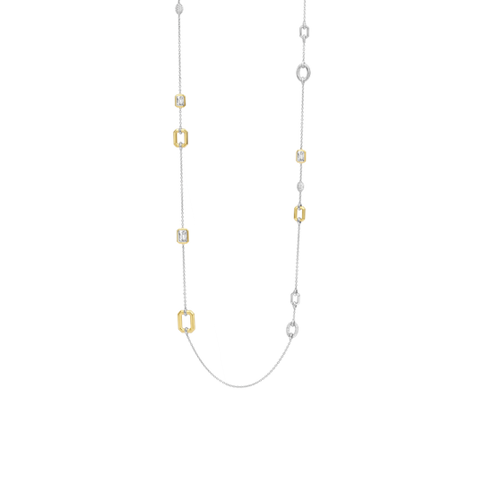 Milano Long Token Necklace - Gold/Silver - 34028ZY/80