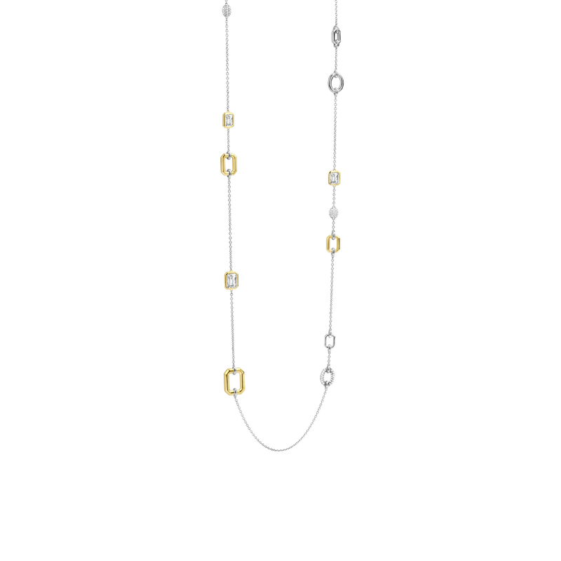 Milano Long Token Necklace - Gold/Silver - 34028ZY/80