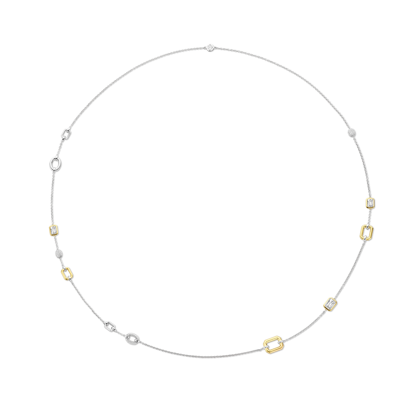 Milano Long Token Necklace - Gold/Silver - 34028ZY/80