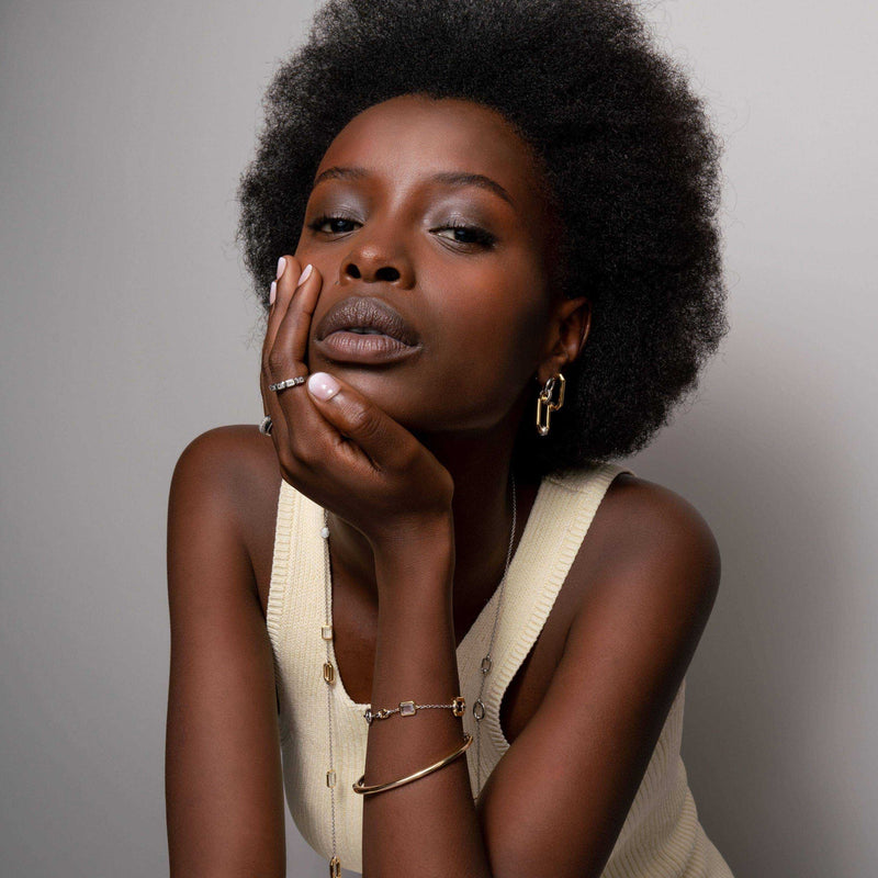 Milano Long Token Necklace - Gold/Silver - 34028ZY/80