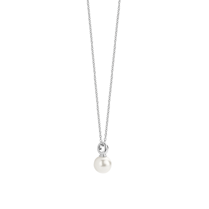 Milano Timeless Pearl Pendant Necklace - Silver - 34037PW/42