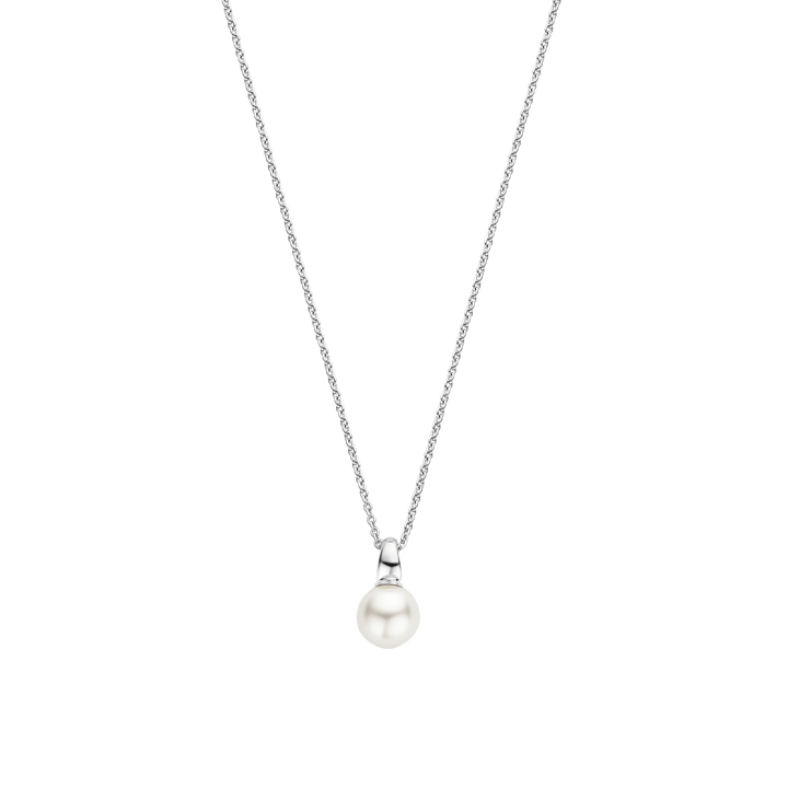Milano Timeless Pearl Pendant Necklace - Silver - 34037PW/42