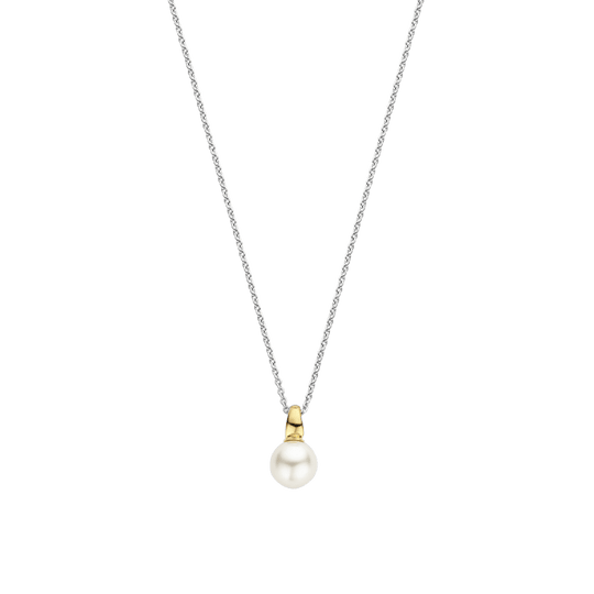Milano Timeless Pearl Pendant - Silver/Gold - 34037YP/42