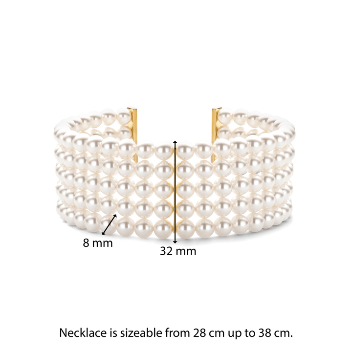 Milano Multi Strand Pearl Necklace - 34042YP/34