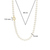 Pearl String Necklace - Gold - 34043YP/90