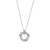 Milano CZ Pave Circular Pendant Necklace - Silver - 34055ZI/42