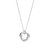 Milano CZ Pave Circular Pendant Necklace - Silver - 34055ZI/42