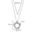 Milano CZ Pave Circular Pendant Necklace - Silver - 34055ZI/42