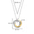 Milano CZ Circular Pendant Necklace - Gold/Silver - 34055ZY/42