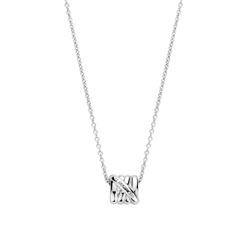 Milano Interconnected Rings Pendant - Silver/Gold - 34059ZY/42