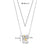 Milano Interconnected Rings Pendant - Silver/Gold - 34059ZY/42
