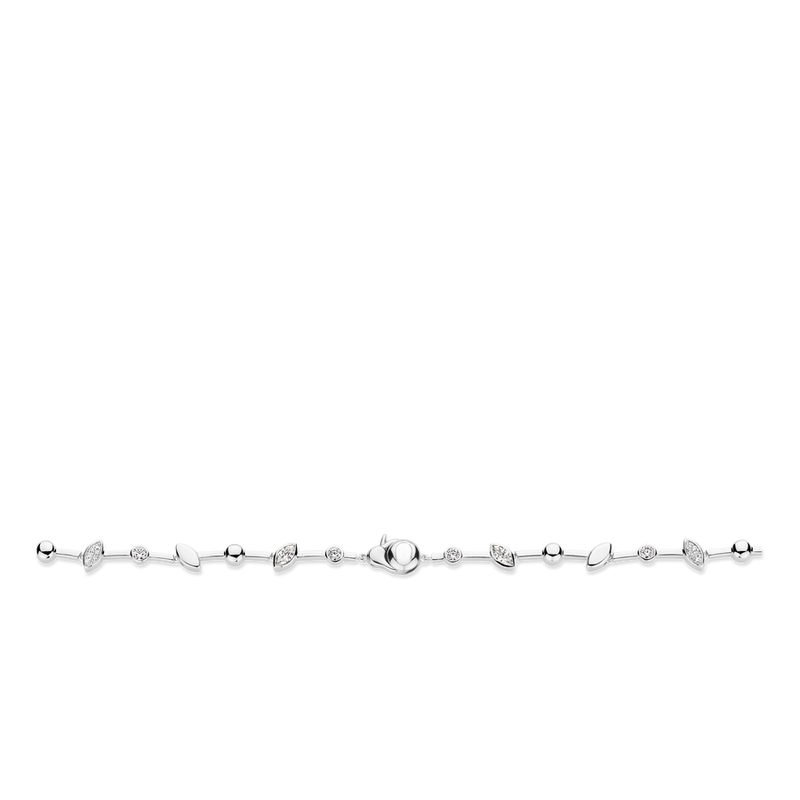 Milano Vintage Leaf Necklace - Silver - 34068ZI/42