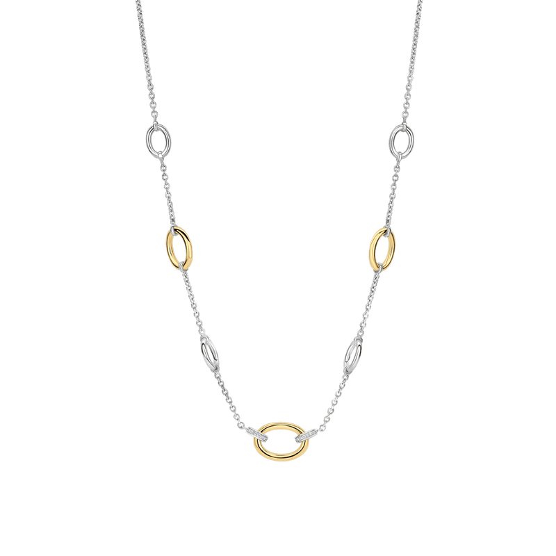 Milano Links Chain Necklace - Silver/Gold - 34093ZY/42