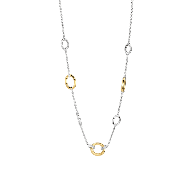 Milano Links Chain Necklace - Silver/Gold - 34093ZY/42