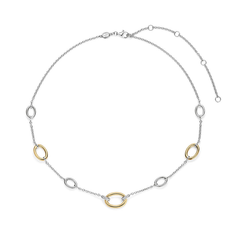 Milano Links Chain Necklace - Silver/Gold - 34093ZY/42