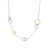 Milano Interlocking Rings Chain Necklace - Silver/Gold - 34099ZY/45