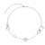 Milano Interlocking Rings Chain Necklace - Silver/Gold - 34099ZY/45