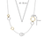 Milano Interlocking Rings Chain Necklace - Silver/Gold - 34099ZY/45