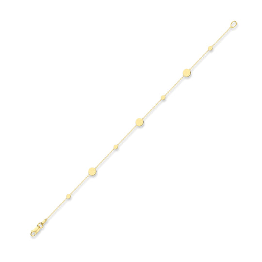 Fancy Disc Bracelet - 9ct Yellow Gold