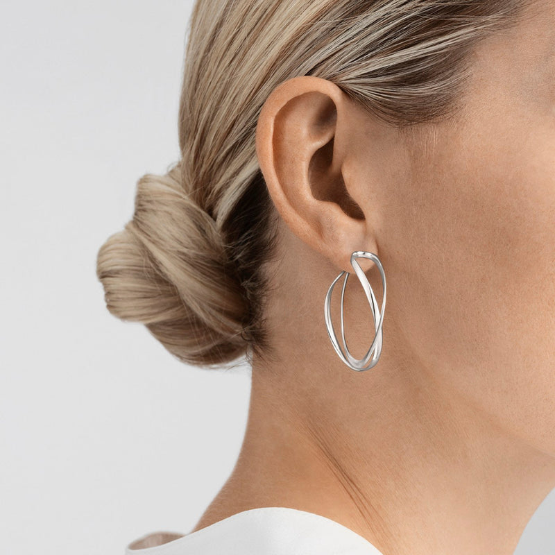 Infinity Earhoops - Silver