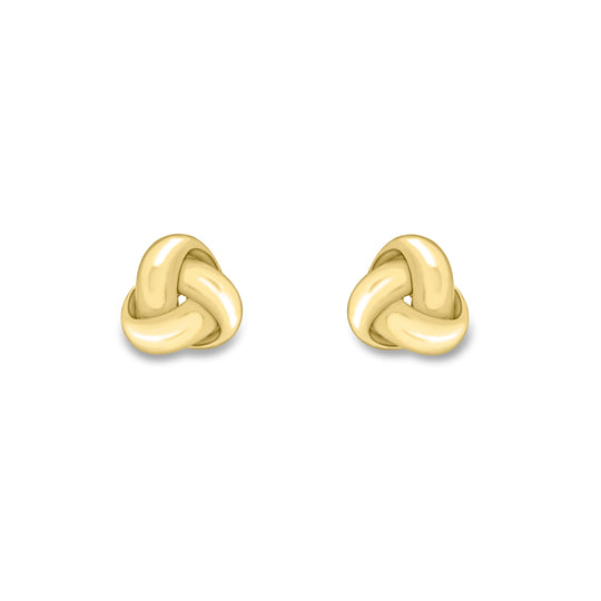 Knot Stud Earrings - 9ct Yellow Gold