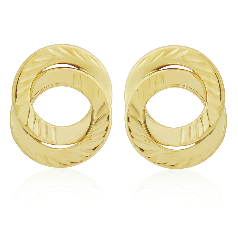 Fancy Stud Earrings - 9ct Yellow Gold