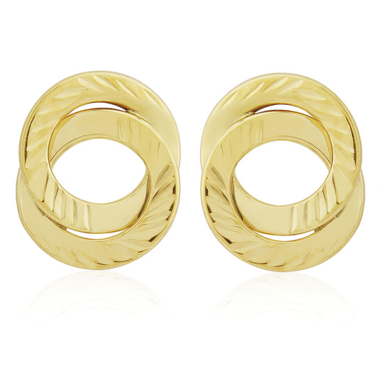 Fancy Stud Earrings - 9ct Yellow Gold