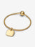 Engravable Square Pendant with CZ - 14ct Gold Plated - 364009C01