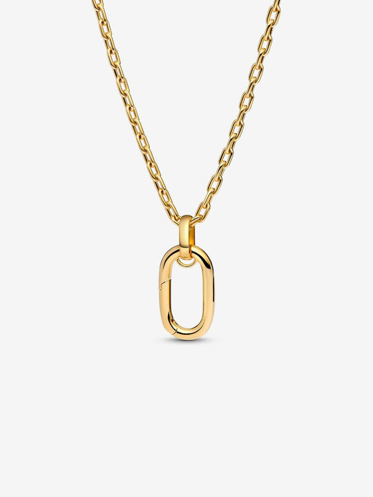Large Openable Link Pendant Necklace - 14ct Gold Plated - 364083C00-70