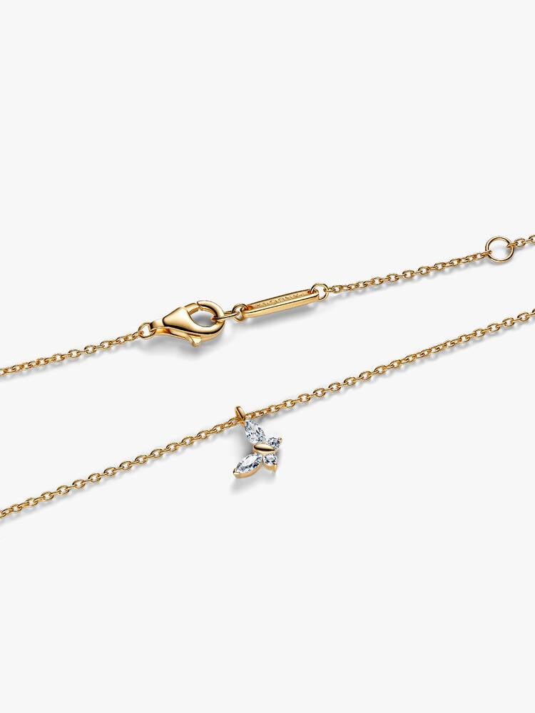 Butterfly Pendant Necklace - 14ct Gold Plating - 364267C01-45