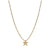 Star Pendant Necklace with Cubic Zirconia - 14ct Gold Plating
