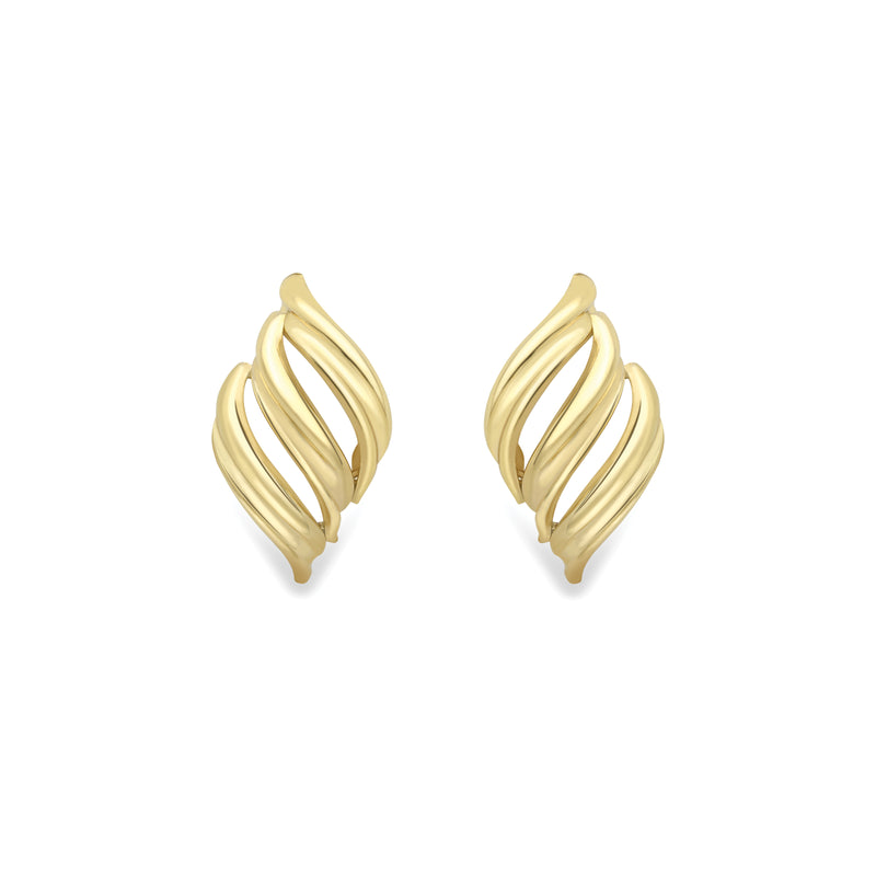 Fancy Stud Earrings - 9ct Yellow Gold