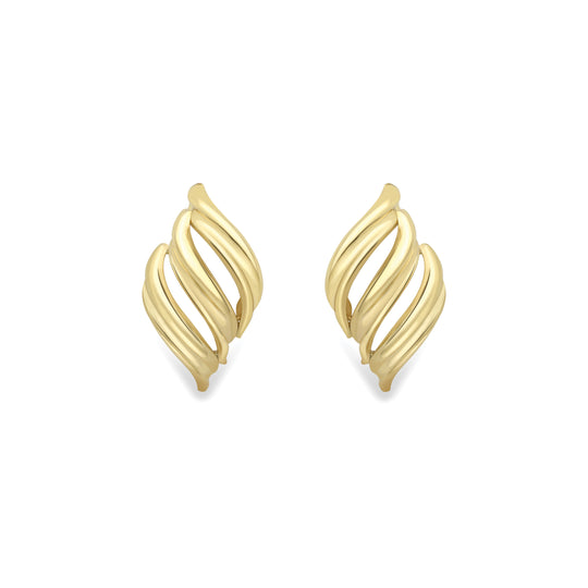 Fancy Stud Earrings - 9ct Yellow Gold
