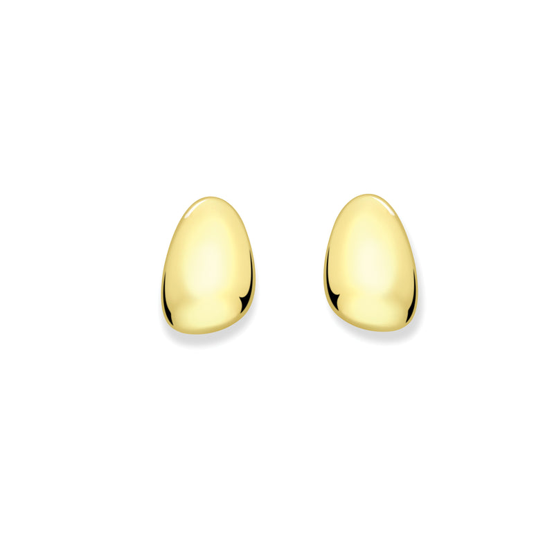 Pebble Stud Earrings - 9ct Yellow Gold